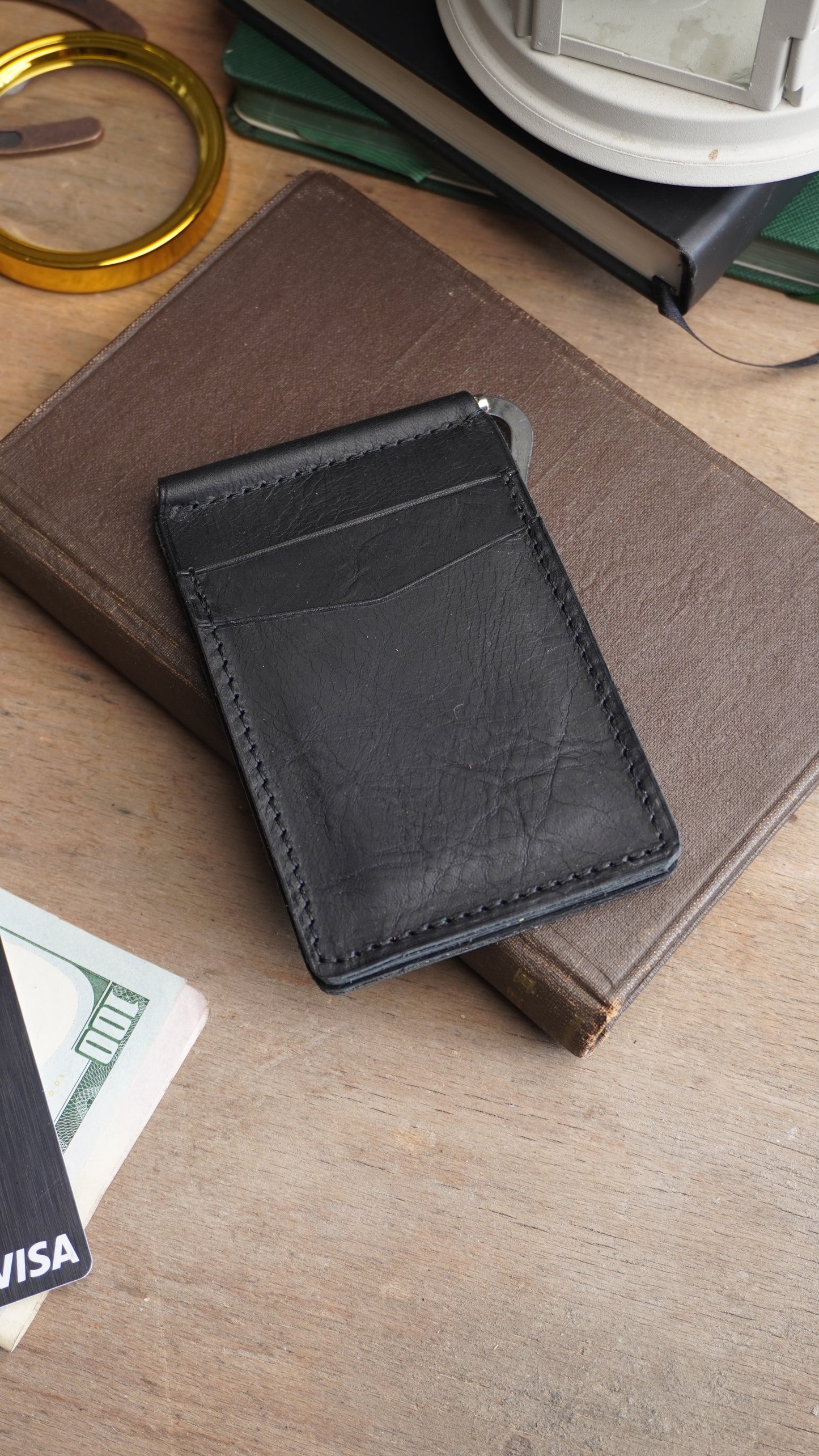 AKHAL KLİPSLİ DERİ KARTLIK