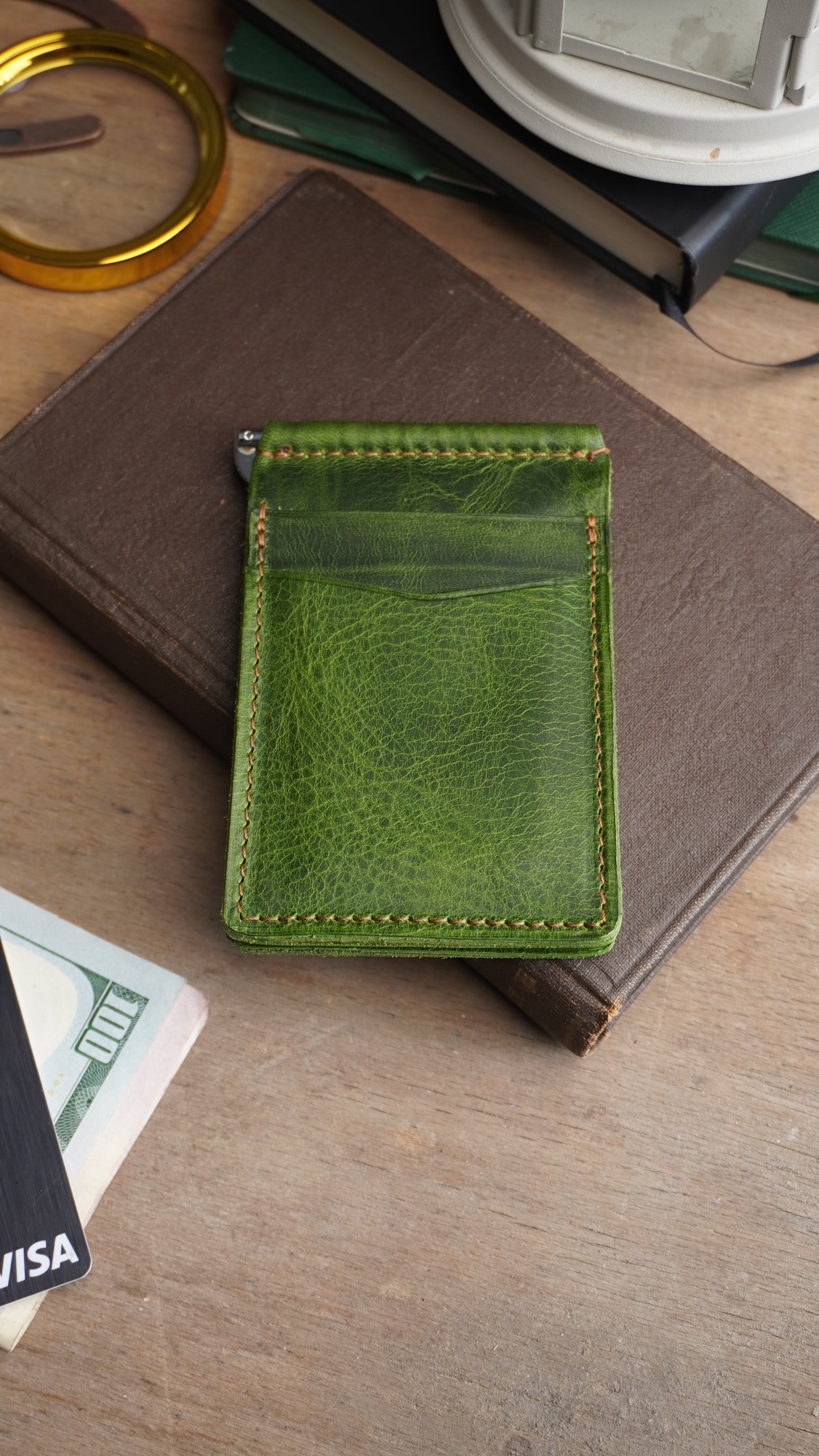 AKHAL KLİPSLİ DERİ KARTLIK