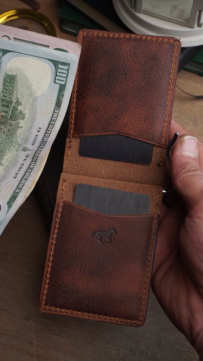 AKHAL KLİPSLİ DERİ KARTLIK