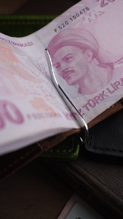 AKHAL KLİPSLİ DERİ KARTLIK